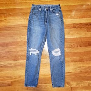 American Eagle Size 2/26 Distressed Straight Denim Jean